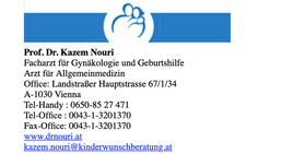 Ass. Prof. Priv. Doz. Dr. med. univ. Kazem Nouri, MBA - Frauenarzt Wien 1030