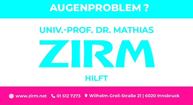 Univ.-Prof. Dr. Mathias Zirm - Augenarzt Innsbruck 6020
