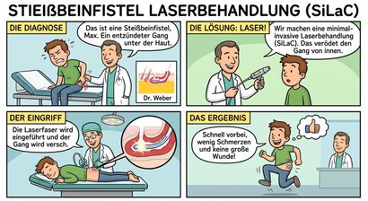 Steißbeinfistel Laserbehandlung